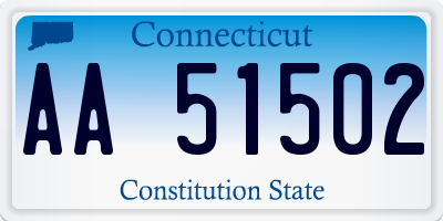 CT license plate AA51502