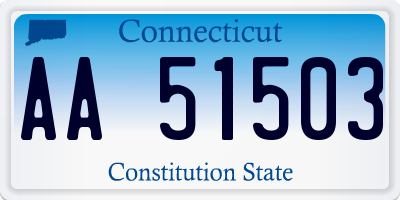 CT license plate AA51503