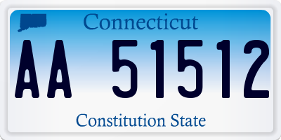 CT license plate AA51512