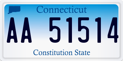 CT license plate AA51514