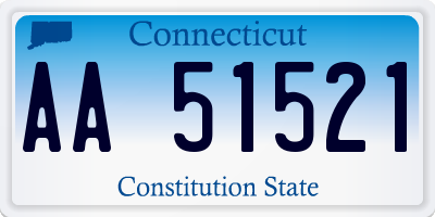 CT license plate AA51521