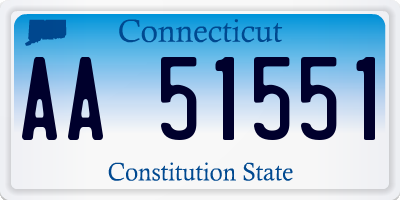 CT license plate AA51551