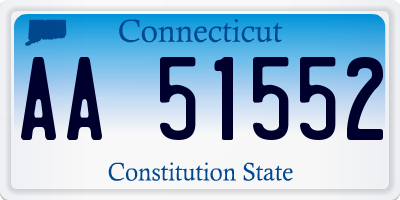 CT license plate AA51552