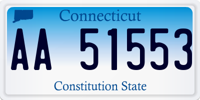 CT license plate AA51553