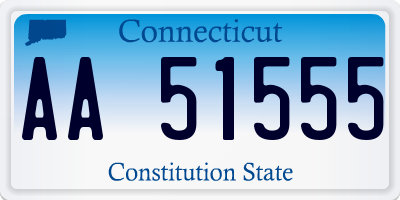 CT license plate AA51555