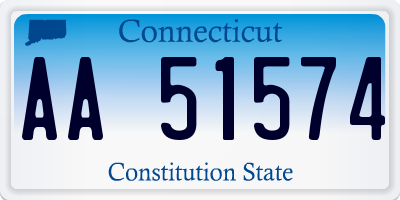 CT license plate AA51574