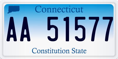 CT license plate AA51577