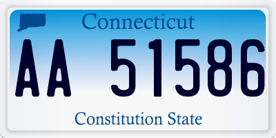 CT license plate AA51586