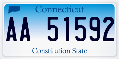 CT license plate AA51592