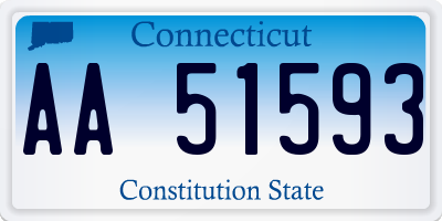 CT license plate AA51593