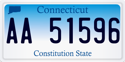 CT license plate AA51596