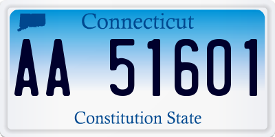 CT license plate AA51601