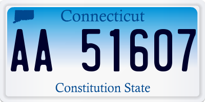 CT license plate AA51607