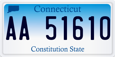 CT license plate AA51610