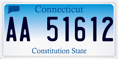 CT license plate AA51612