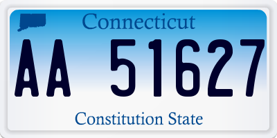 CT license plate AA51627