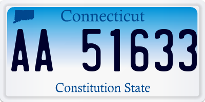 CT license plate AA51633