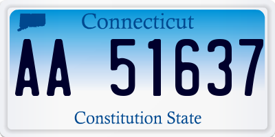 CT license plate AA51637