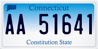 CT license plate AA51641
