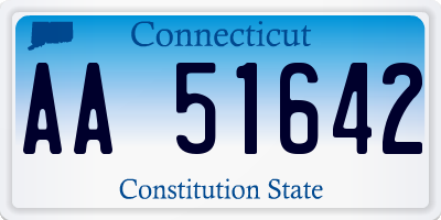 CT license plate AA51642