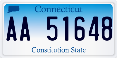 CT license plate AA51648