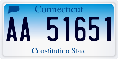 CT license plate AA51651