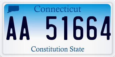 CT license plate AA51664