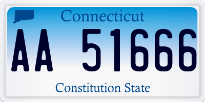 CT license plate AA51666