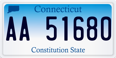 CT license plate AA51680