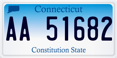 CT license plate AA51682
