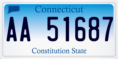 CT license plate AA51687