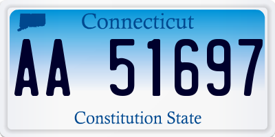 CT license plate AA51697