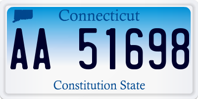 CT license plate AA51698