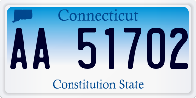 CT license plate AA51702