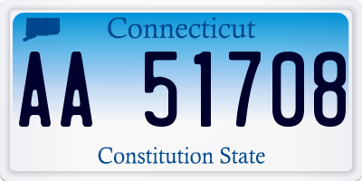 CT license plate AA51708