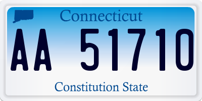 CT license plate AA51710