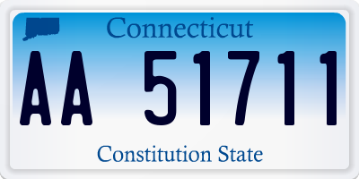 CT license plate AA51711