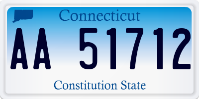 CT license plate AA51712