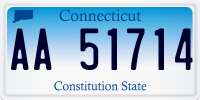 CT license plate AA51714