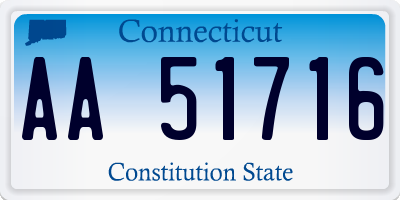 CT license plate AA51716