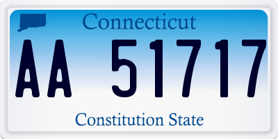 CT license plate AA51717