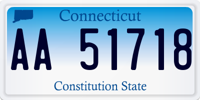 CT license plate AA51718