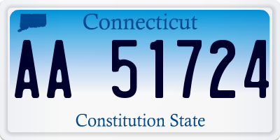 CT license plate AA51724