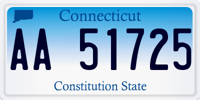 CT license plate AA51725