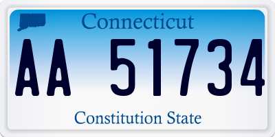 CT license plate AA51734