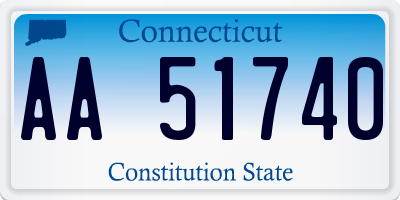 CT license plate AA51740