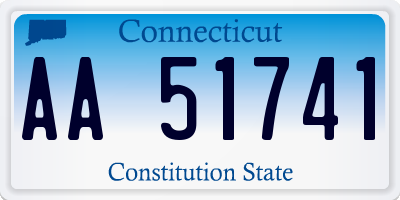CT license plate AA51741