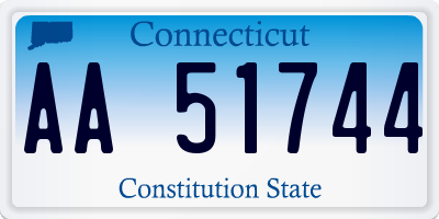 CT license plate AA51744
