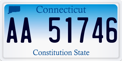 CT license plate AA51746