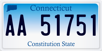 CT license plate AA51751